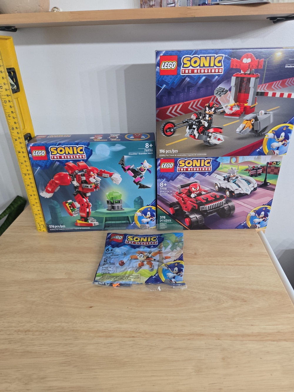 LEGO Sonic Lot 76995, 76996 & 7718 Shadow Knuckles Silver Rouge Sealed